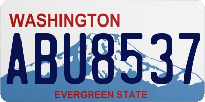 WA license plate ABU8537