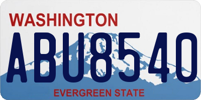WA license plate ABU8540