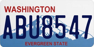 WA license plate ABU8547
