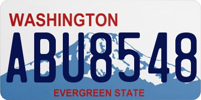 WA license plate ABU8548
