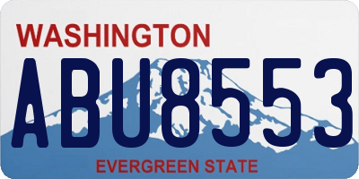 WA license plate ABU8553