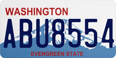 WA license plate ABU8554
