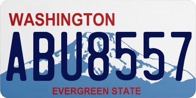 WA license plate ABU8557