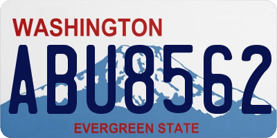 WA license plate ABU8562