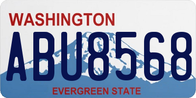 WA license plate ABU8568