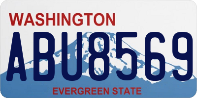 WA license plate ABU8569