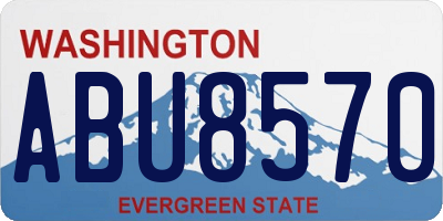 WA license plate ABU8570