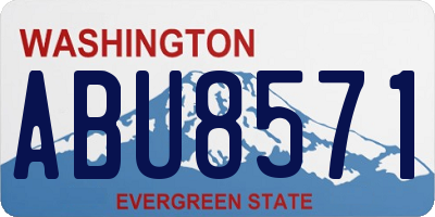WA license plate ABU8571