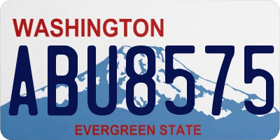 WA license plate ABU8575