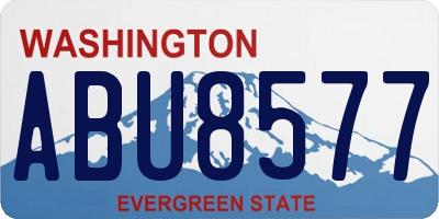 WA license plate ABU8577