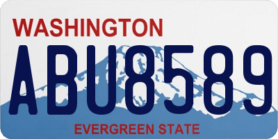 WA license plate ABU8589
