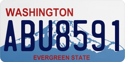 WA license plate ABU8591