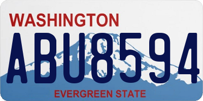 WA license plate ABU8594