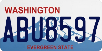 WA license plate ABU8597