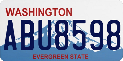 WA license plate ABU8598