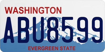 WA license plate ABU8599