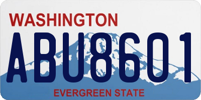 WA license plate ABU8601