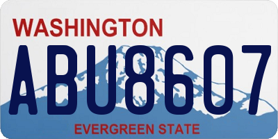 WA license plate ABU8607