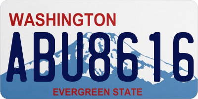 WA license plate ABU8616