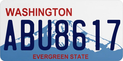 WA license plate ABU8617