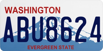 WA license plate ABU8624