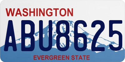 WA license plate ABU8625