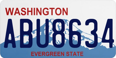 WA license plate ABU8634