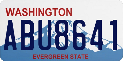 WA license plate ABU8641