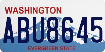 WA license plate ABU8645
