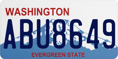 WA license plate ABU8649