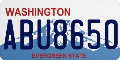 WA license plate ABU8650