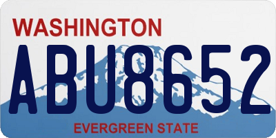 WA license plate ABU8652