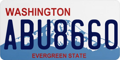 WA license plate ABU8660