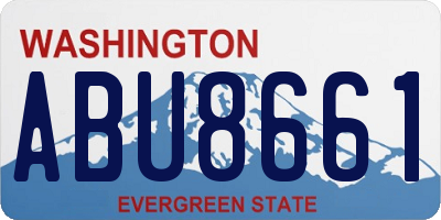 WA license plate ABU8661