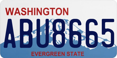 WA license plate ABU8665