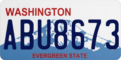 WA license plate ABU8673