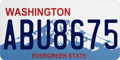 WA license plate ABU8675