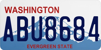 WA license plate ABU8684