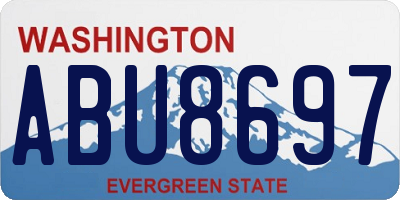 WA license plate ABU8697