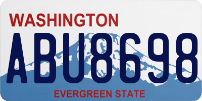 WA license plate ABU8698