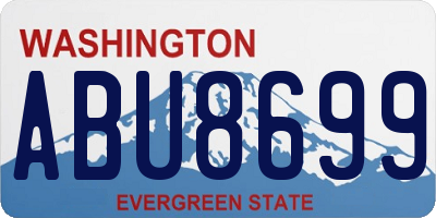 WA license plate ABU8699