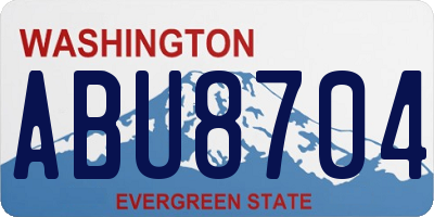 WA license plate ABU8704