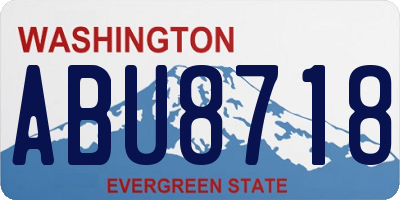 WA license plate ABU8718