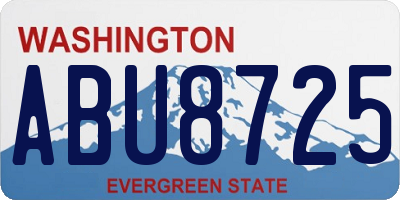 WA license plate ABU8725