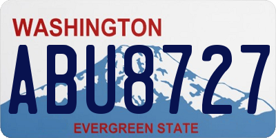 WA license plate ABU8727