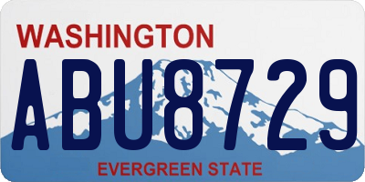 WA license plate ABU8729