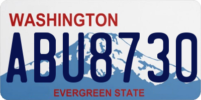 WA license plate ABU8730