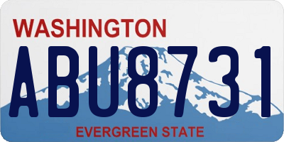 WA license plate ABU8731