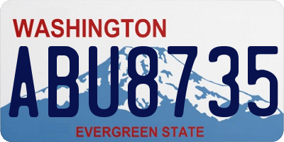 WA license plate ABU8735