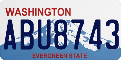 WA license plate ABU8743